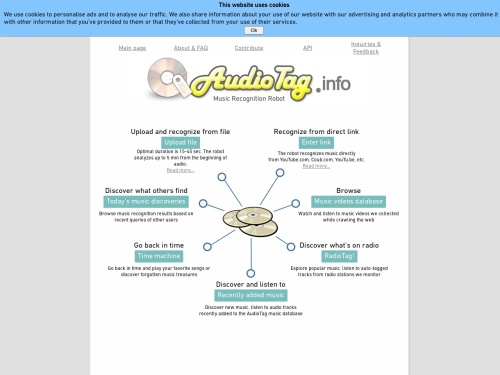 Screenshot of audiotag.info
