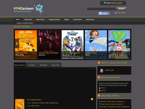 Screenshot of kimcartoon.me