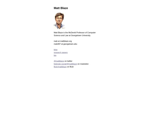 Screenshot of mattblaze.org
