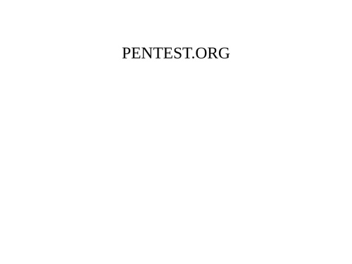 Screenshot of pentest.org