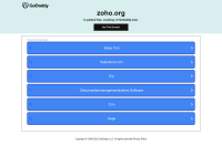 Screenshot of zoho.org