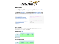 Screenshot of factorcode.org