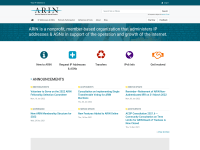 Screenshot of arin.net