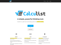 Screenshot of calculist.io
