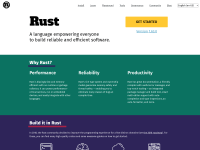 Screenshot of rust-lang.org