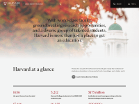 Screenshot of harvard.edu