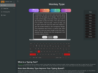 screenshot of monkey-type