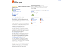 Screenshot of launchpad.net