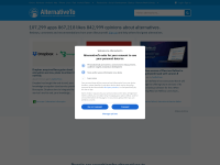 Screenshot of alternativeto.net