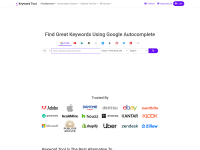 Screenshot of keywordtool.io