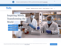 Screenshot of tufts.edu