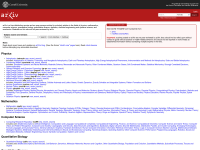 Screenshot of arxiv.org