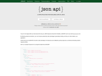 Screenshot of jsonapi.org