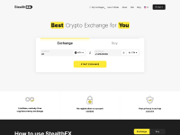 Screenshot of stealthex.io
