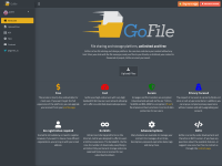 Screenshot of gofile.io