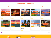Screenshot of minecraftshaders.io