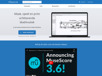Screenshot of musescore.org