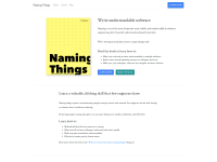 Screenshot of namingthings.co